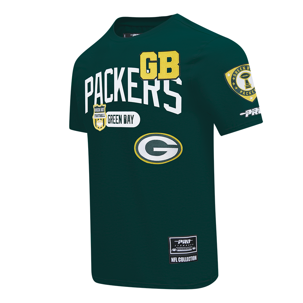 NFL GREEN BAY PACKERS LETTERMAN MEN'S S/S TEE (FOREST GREEN)
