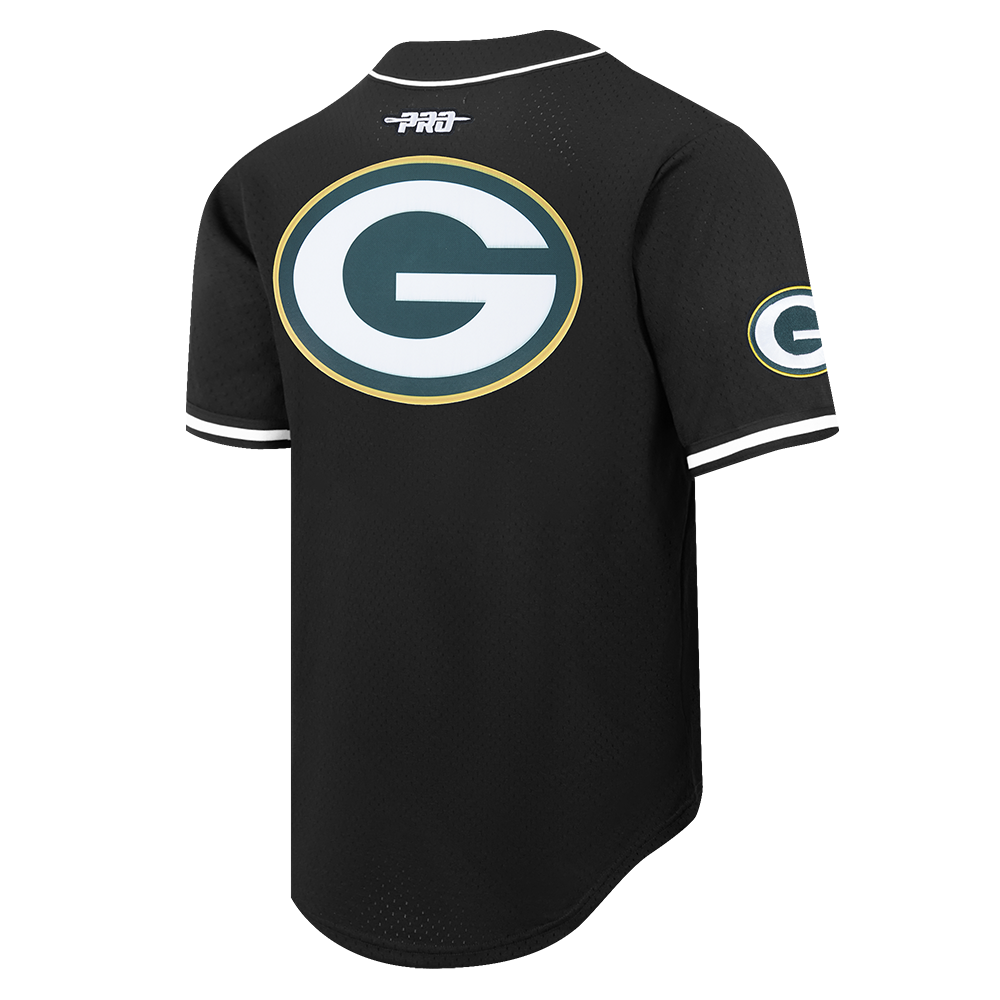 NFL GREEN BAY PACKERS JORDAN LOVE #10 CLASSIC MESH PNN CHEMISE BOUTONNÉE EN FILET POUR HOMME (NOIR)