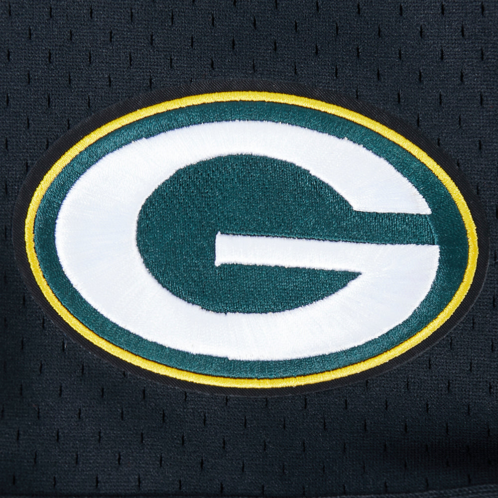 NFL GREEN BAY PACKERS JORDAN LOVE #10 CLASSIC MESH PNN CHEMISE BOUTONNÉE EN FILET POUR HOMME (NOIR)