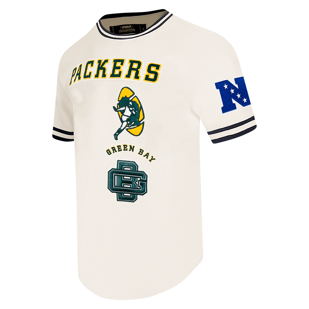 NFL GREEN BAY PACKERS RETRO CLASSIC MEN'S TEE (EGGSHELL/ BLACK)