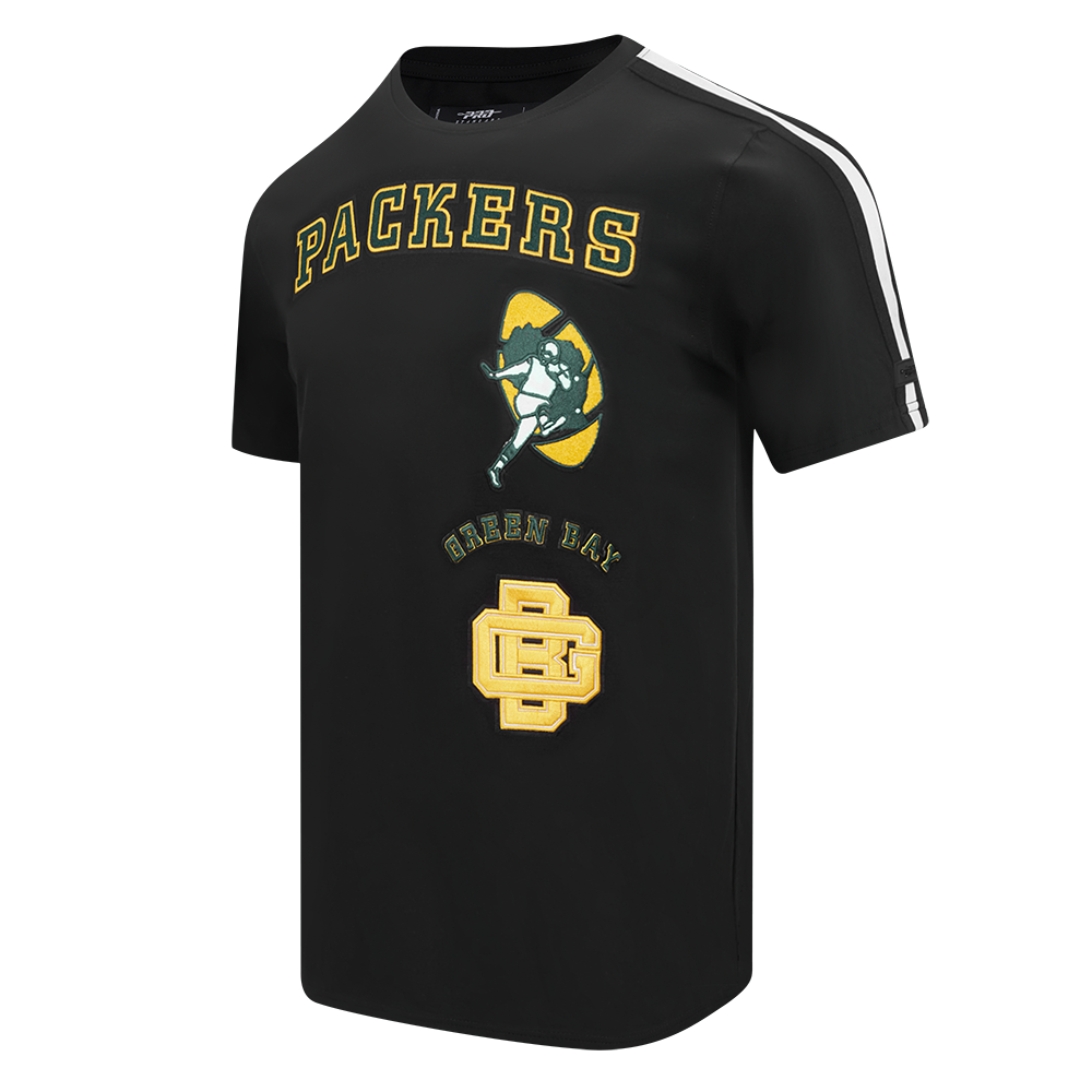 NFL GREEN BAY PACKERS RETRO CLASSIC MEN'S STRIPED TEE (BLACK)