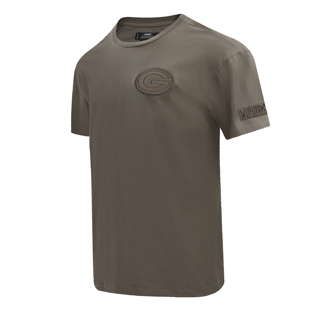 NFL GREEN BAY PACKERS NEUTRAL MEN'S DROP SHOULDER TEE (DARK TAUPE)