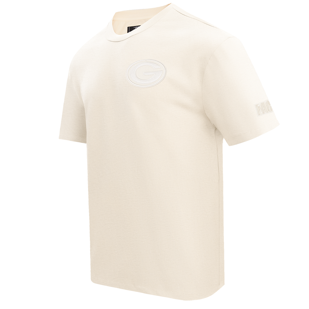 NFL GREEN BAY PACKERS NEUTRAL MEN'S DROP SHOULDER TEE (EGGSHELL)