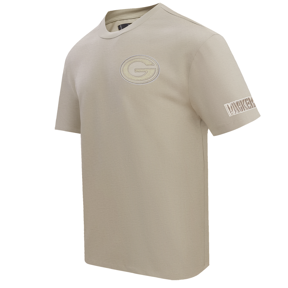 NFL GREEN BAY PACKERS NEUTRAL MEN'S DROP SHOULDER TEE (TAUPE)