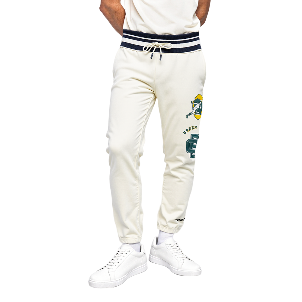 NFL GREEN BAY PACKERS RETRO CLASSIC MEN'S SWEATPANT (EGGSHELL/ BLACK)