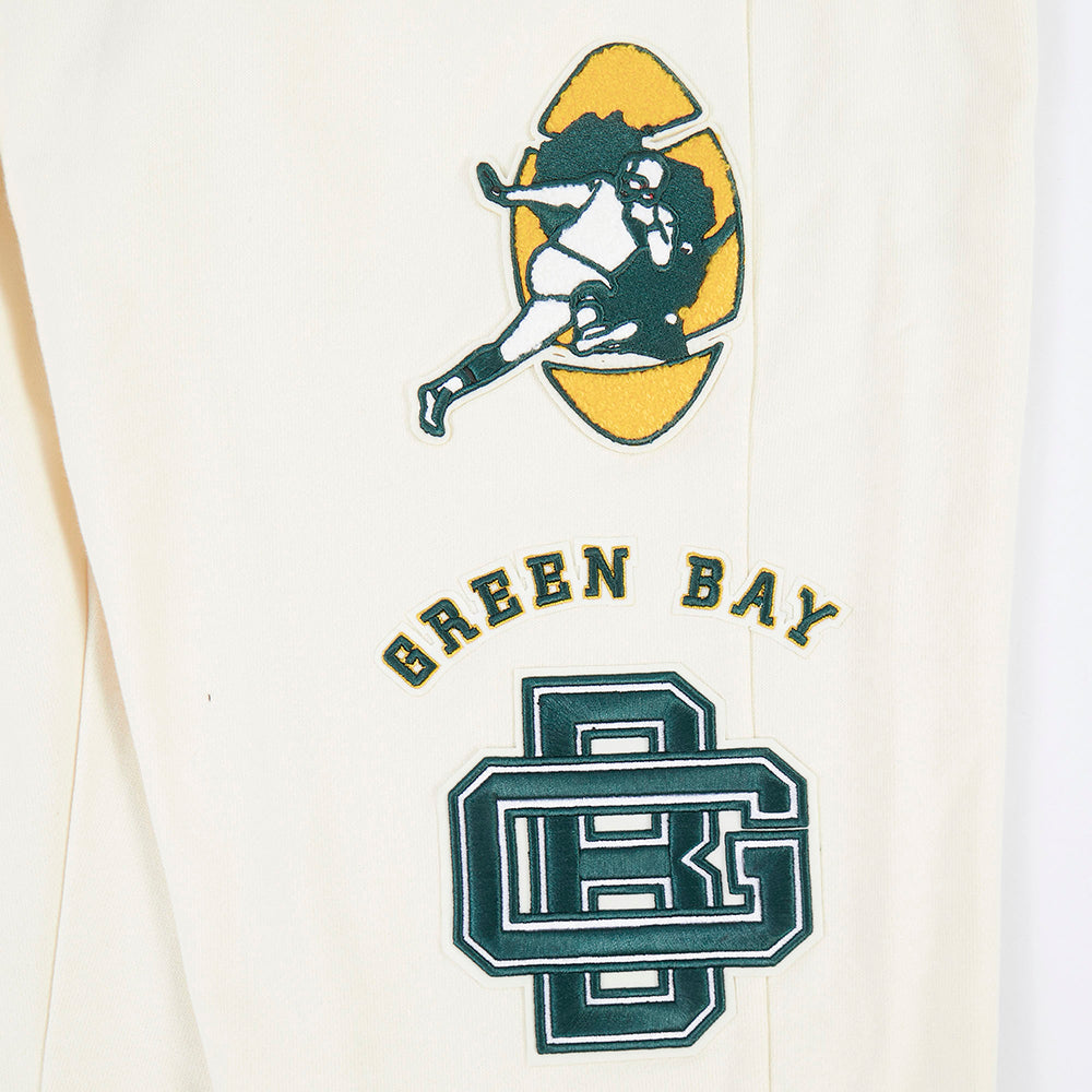 NFL GREEN BAY PACKERS RETRO CLASSIC MEN'S SWEATPANT (EGGSHELL/ BLACK)