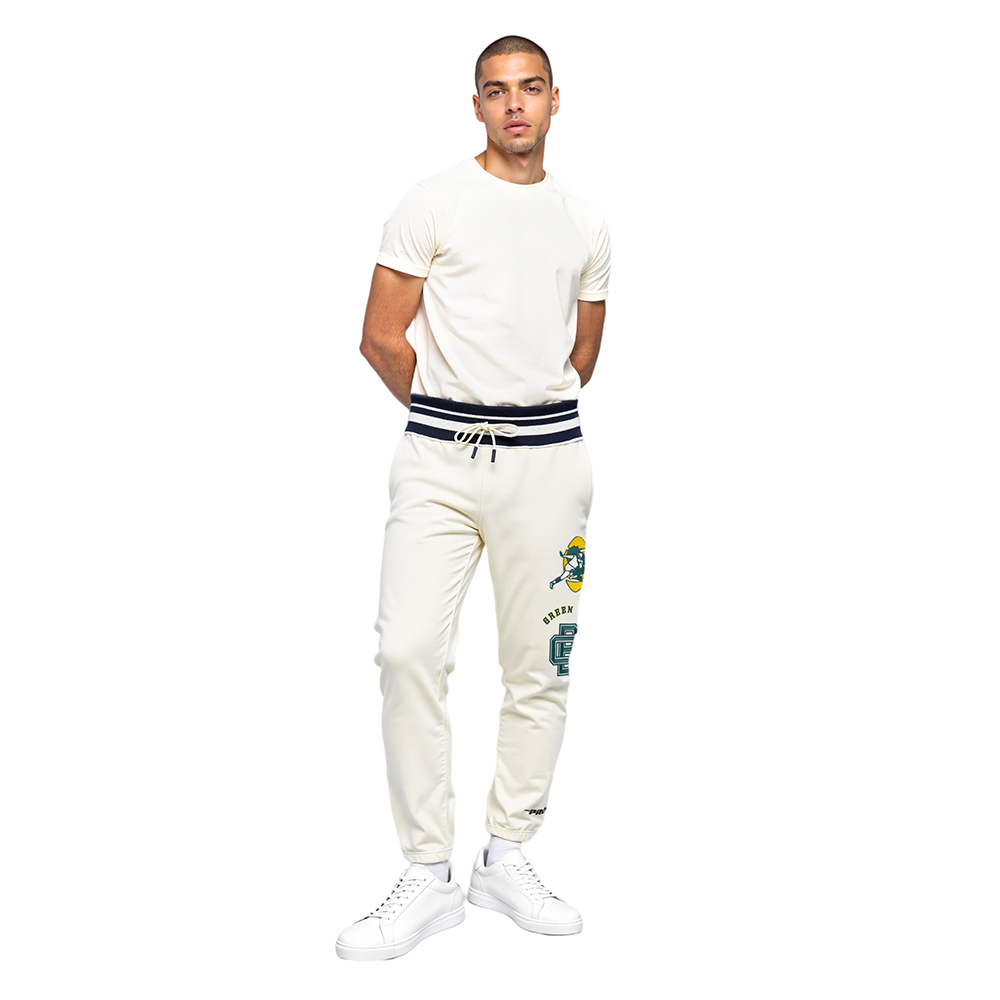 NFL GREEN BAY PACKERS RETRO CLASSIC MEN'S SWEATPANT (EGGSHELL/ BLACK)
