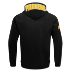 NFL GREEN BAY PACKERS  CLASSIC CHENILLE MEN'S DOUBLE KNIT PULLOVER HOODIE (BLACK)