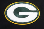 NFL GREEN BAY PACKERS  CLASSIC CHENILLE MEN'S DOUBLE KNIT PULLOVER HOODIE (BLACK)