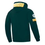 NFL GREEN BAY PACKERS CLASSIC CHENILLE CHANDAIL À CAPUCHON EN MAILLE DOUBLE POUR HOMME (VERT FORÊT)