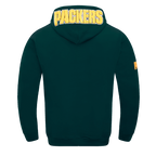 NFL GREEN BAY PACKERS CLASSIC CHENILLE CHANDAIL À CAPUCHON EN MAILLE DOUBLE POUR HOMME (VERT FORÊT)