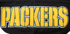 NFL GREEN BAY PACKERS  CLASSIC CHENILLE MEN'S DOUBLE KNIT  FULL ZIP HOODIE (BLACK)