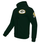 NFL GREEN BAY PACKERS  CLASSIC CHENILLE DOUBLE KNIT FULL ZIP HOODIE (FOREST GREEN)
