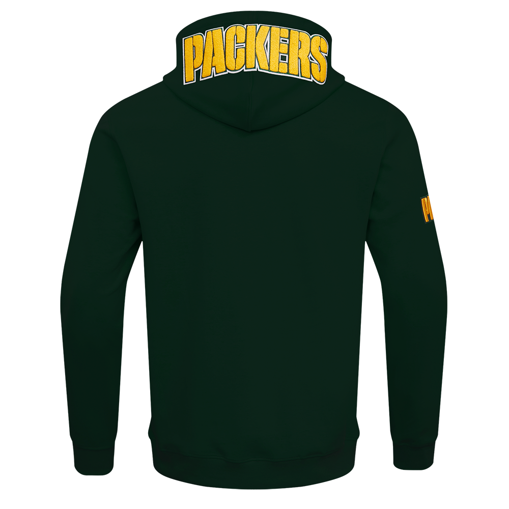NFL GREEN BAY PACKERS  CLASSIC CHENILLE DOUBLE KNIT FULL ZIP HOODIE (FOREST GREEN)