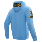 NFL GREEN BAY PACKERS CLASSIC CHENILLE CHANDAIL À CAPUCHON EN MAILLE DOUBLE À GLISSIÈRE (BLEU UNIVERSITÉ)