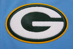 NFL GREEN BAY PACKERS CLASSIC CHENILLE CHANDAIL À CAPUCHON EN MAILLE DOUBLE À GLISSIÈRE (BLEU UNIVERSITÉ)