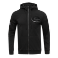 NFL GREEN BAY PACKERS TRIPLE BLACK MEN'S DK FZ HOODIE (TRIPLE BLACK)