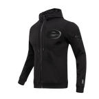 NFL GREEN BAY PACKERS TRIPLE BLACK MEN'S DK FZ HOODIE (TRIPLE BLACK)