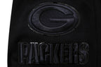 NFL GREEN BAY PACKERS TRIPLE BLACK MEN'S DK FZ HOODIE (TRIPLE BLACK)