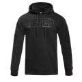 NFL GREEN BAY PACKERS TRIPLE BLACK MEN'S DOUBLE KNIT PULLOVER HOODIE (TRIPLE BLACK)