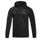 NFL GREEN BAY PACKERS TRIPLE BLACK MEN'S DOUBLE KNIT PULLOVER HOODIE (TRIPLE BLACK)