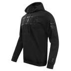 NFL GREEN BAY PACKERS TRIPLE BLACK MEN'S DOUBLE KNIT PULLOVER HOODIE (TRIPLE BLACK)