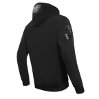 NFL GREEN BAY PACKERS TRIPLE BLACK MEN'S DOUBLE KNIT PULLOVER HOODIE (TRIPLE BLACK)