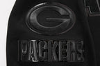 NFL GREEN BAY PACKERS TRIPLE BLACK MEN'S DOUBLE KNIT PULLOVER HOODIE (TRIPLE BLACK)