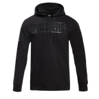 NFL GREEN BAY PACKERS TRIPLE BLACK MEN'S DOUBLE KNIT PULLOVER HOODIE (TRIPLE BLACK)
