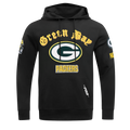 NFL GREEN BAY PACKERS OLD ENGLISH CHANDAIL À CAPUCHON POUR HOMME (NOIR)