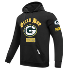 NFL GREEN BAY PACKERS OLD ENGLISH CHANDAIL À CAPUCHON POUR HOMME (NOIR)