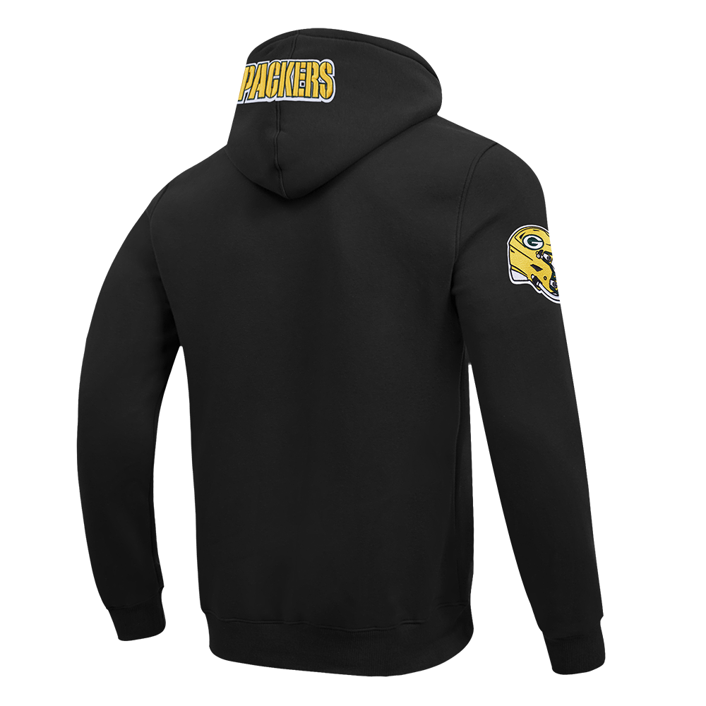 NFL GREEN BAY PACKERS OLD ENGLISH CHANDAIL À CAPUCHON POUR HOMME (NOIR)