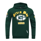 NFL GREEN BAY PACKERS OLD ENGLISH CHANDAIL À CAPUCHON POUR HOMME (VERT FORÊT)