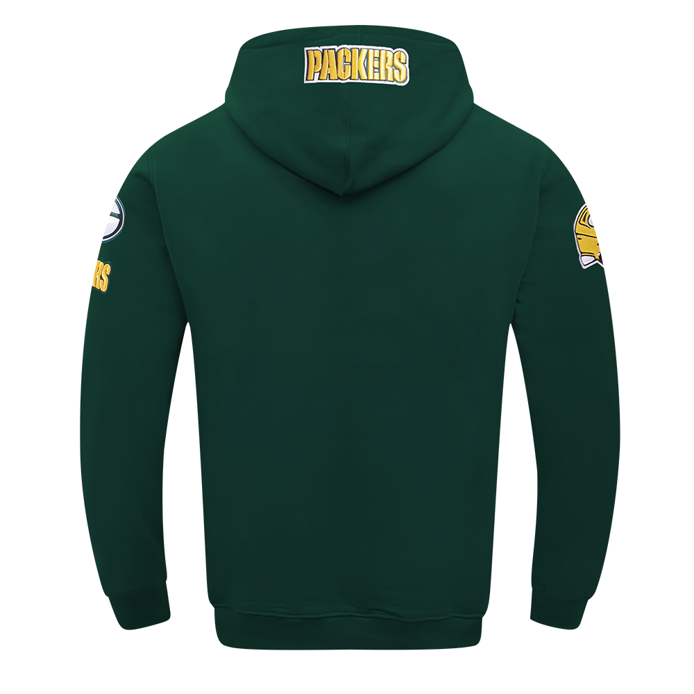 NFL GREEN BAY PACKERS OLD ENGLISH CHANDAIL À CAPUCHON POUR HOMME (VERT FORÊT)