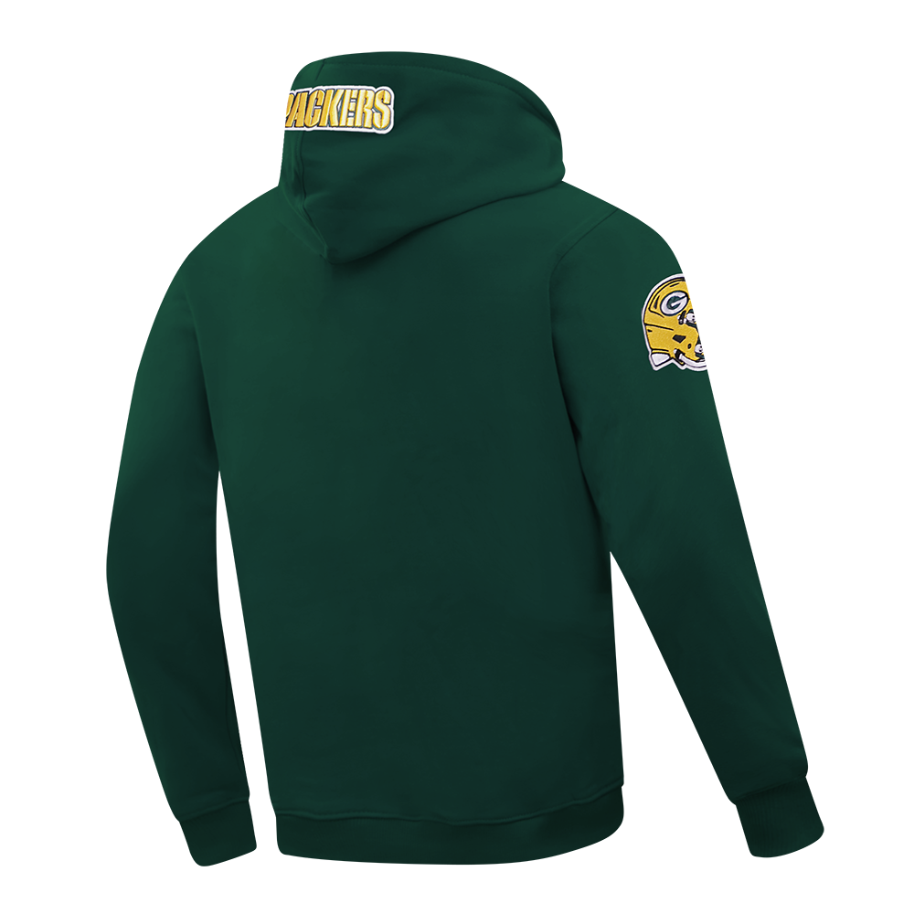 NFL GREEN BAY PACKERS OLD ENGLISH CHANDAIL À CAPUCHON POUR HOMME (VERT FORÊT)