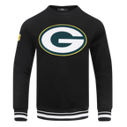 NFL GREEN BAY PACKERS MASHUP MEN'S RIB CREWNECK (BLACK)