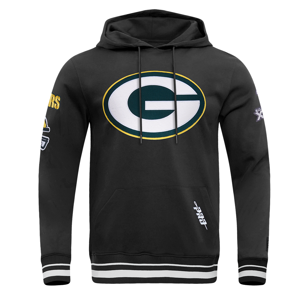 NFL GREEN BAY PACKERS CHANDAIL À CAPUCHON MASHUP CÔTELÉ POUR HOMME (NOIR)