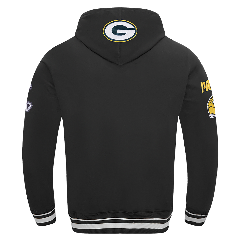 NFL GREEN BAY PACKERS CHANDAIL À CAPUCHON MASHUP CÔTELÉ POUR HOMME (NOIR)