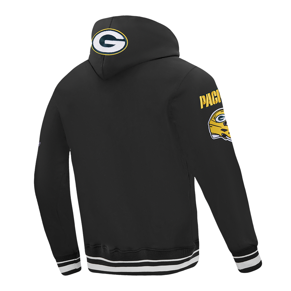 NFL GREEN BAY PACKERS CHANDAIL À CAPUCHON MASHUP CÔTELÉ POUR HOMME (NOIR)