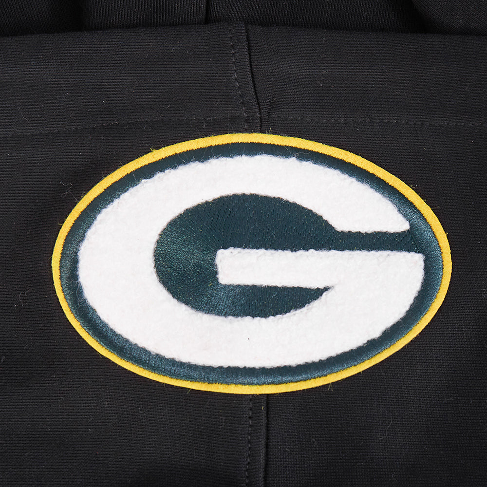 NFL GREEN BAY PACKERS CHANDAIL À CAPUCHON MASHUP CÔTELÉ POUR HOMME (NOIR)