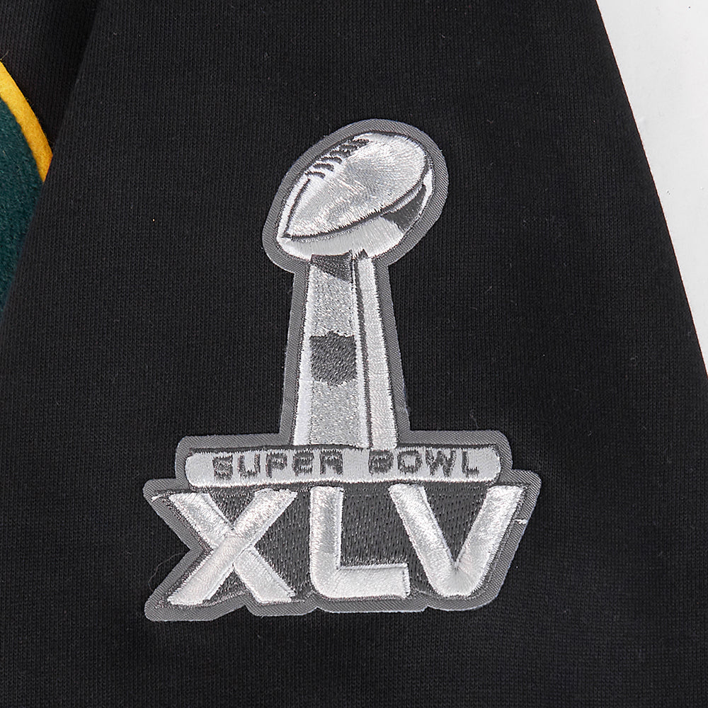 NFL GREEN BAY PACKERS CHANDAIL À CAPUCHON MASHUP CÔTELÉ POUR HOMME (NOIR)