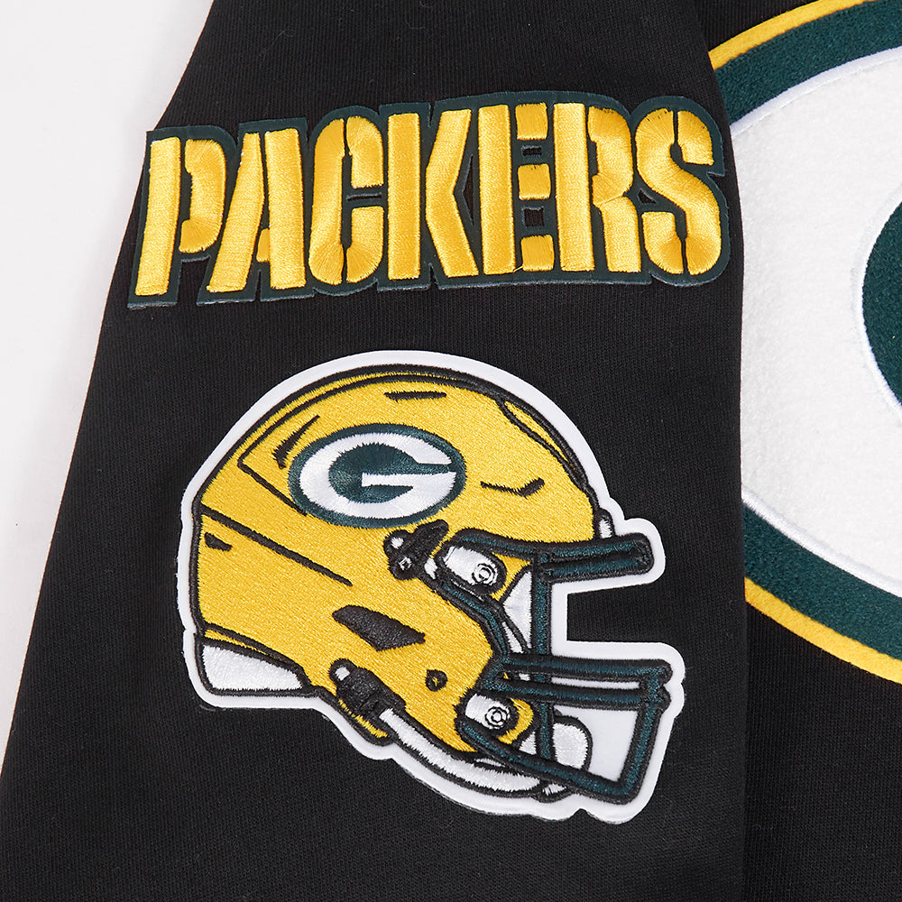 NFL GREEN BAY PACKERS CHANDAIL À CAPUCHON MASHUP CÔTELÉ POUR HOMME (NOIR)