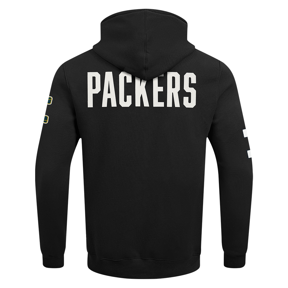 NFL GREEN BAY PACKERS MODERN ORIGINALS CHANDAIL À CAPUCHON EN MOLLETON POUR HOMME (NOIR)