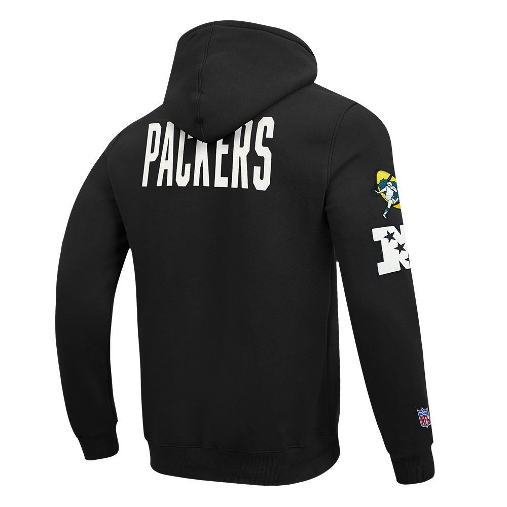 NFL GREEN BAY PACKERS MODERN ORIGINALS CHANDAIL À CAPUCHON EN MOLLETON POUR HOMME (NOIR)