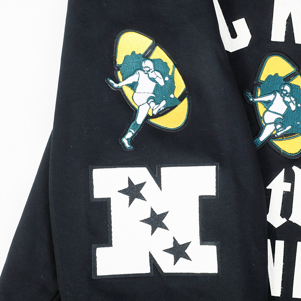 NFL GREEN BAY PACKERS MODERN ORIGINALS CHANDAIL À CAPUCHON EN MOLLETON POUR HOMME (NOIR)