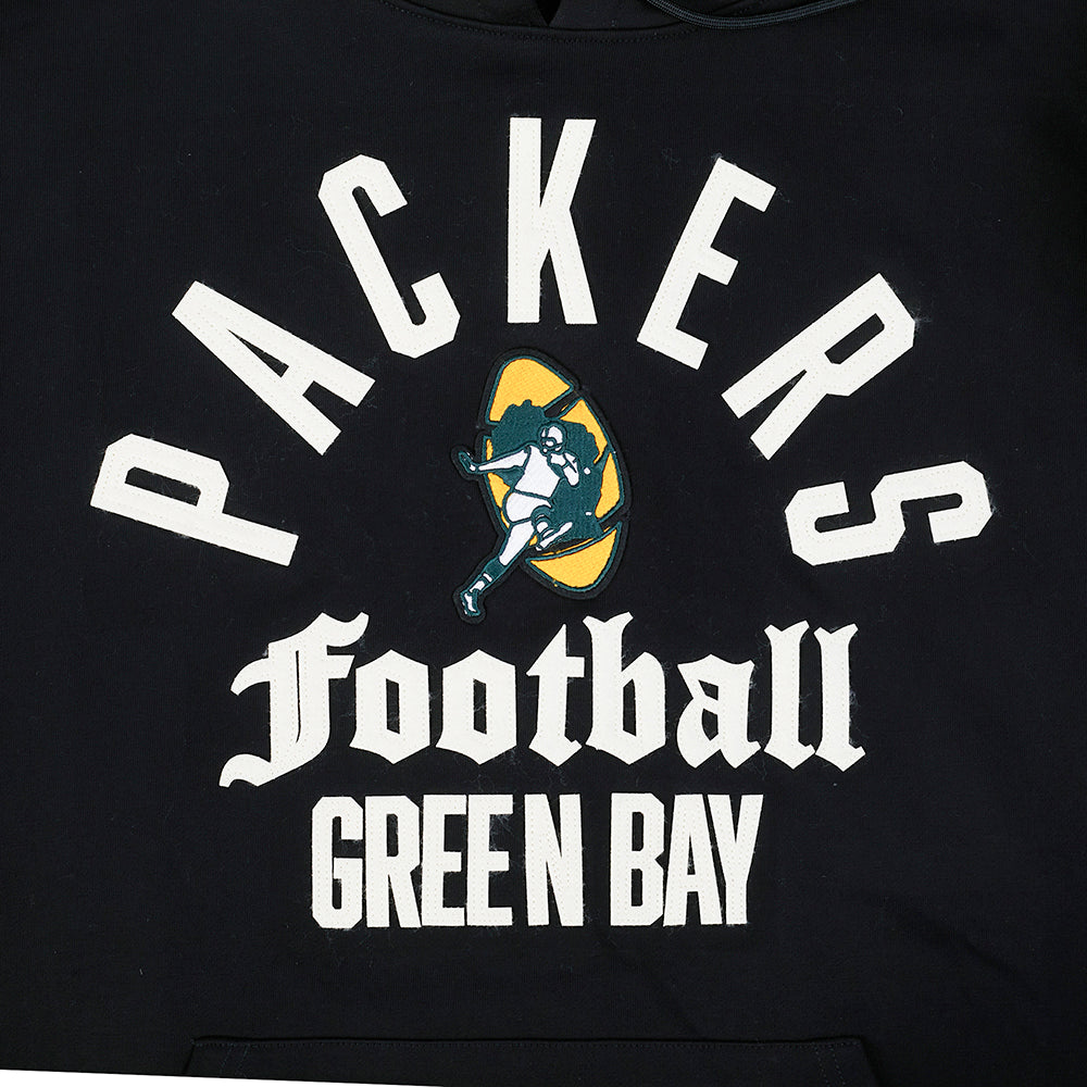 NFL GREEN BAY PACKERS MODERN ORIGINALS CHANDAIL À CAPUCHON EN MOLLETON POUR HOMME (NOIR)