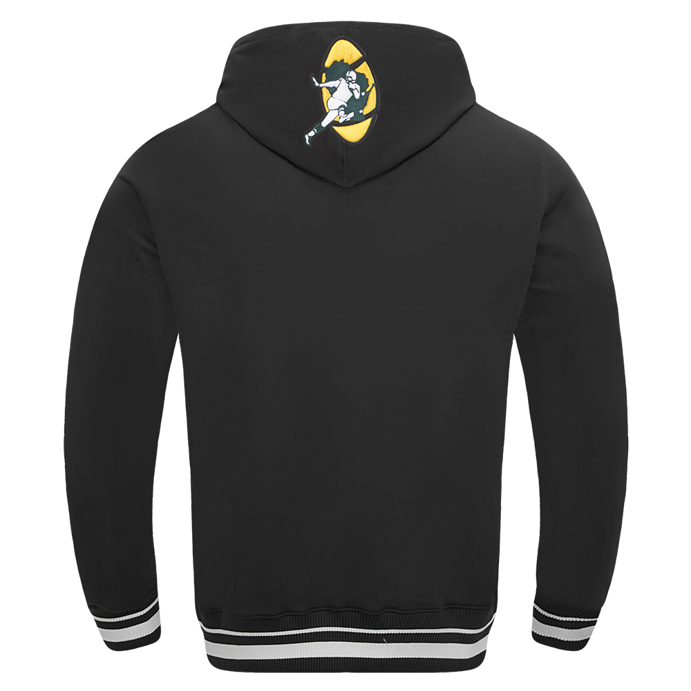 NFL GREEN BAY PACKERS RETRO CLASSIC CHANDAIL À CAPUCHON POUR HOMME (NOIR)