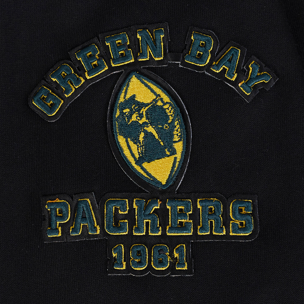 NFL GREEN BAY PACKERS RETRO CLASSIC CHANDAIL À CAPUCHON POUR HOMME (NOIR)