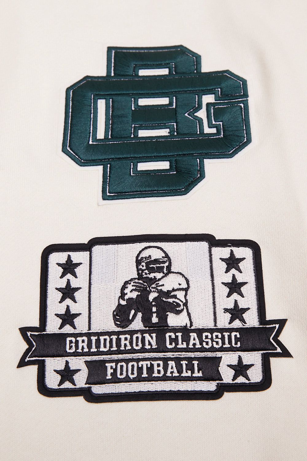 NFL GREEN BAY PACKERS RETRO CLASSIC MEN'S PULLOVER HOODIE (EGGSHELL/ BLACK)