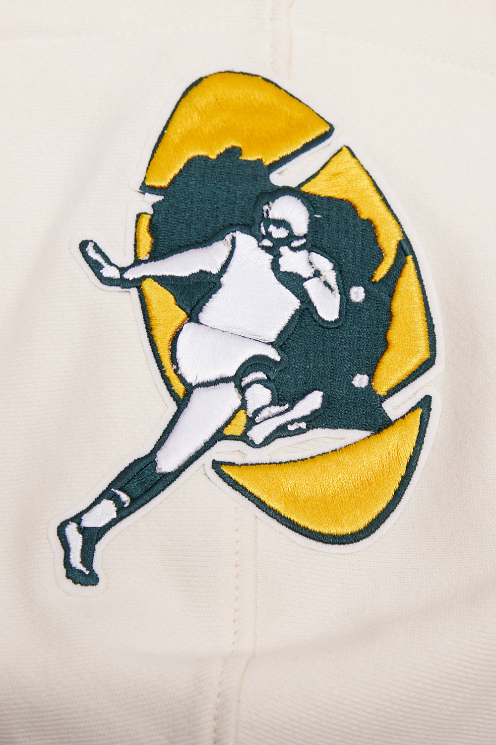 NFL GREEN BAY PACKERS RETRO CLASSIC MEN'S PULLOVER HOODIE (EGGSHELL/ BLACK)